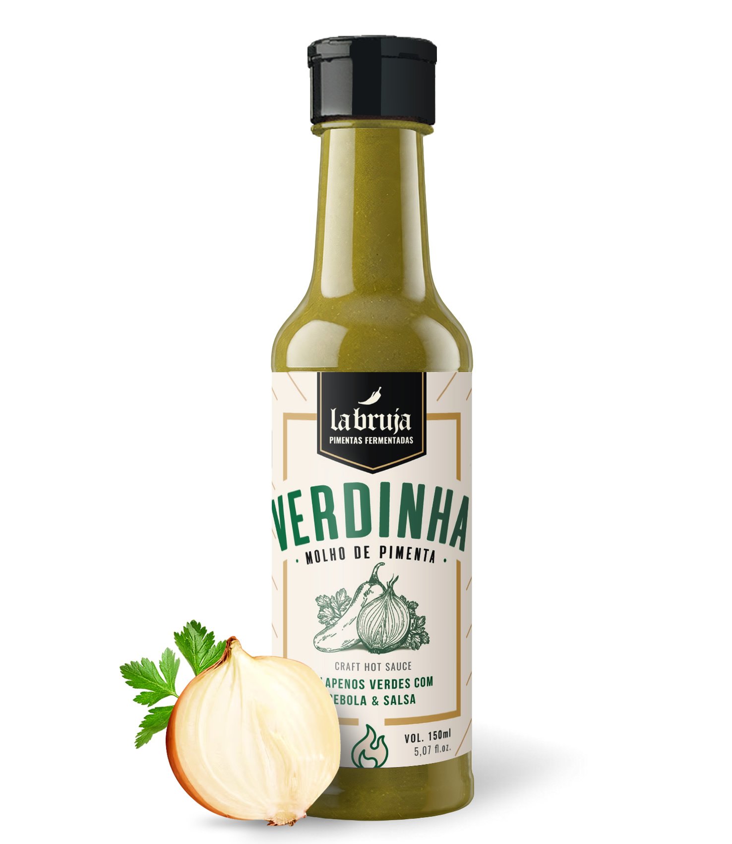 Molho de pimenta Verdinha LaBruja 150ml - Jalapenos Verdes com