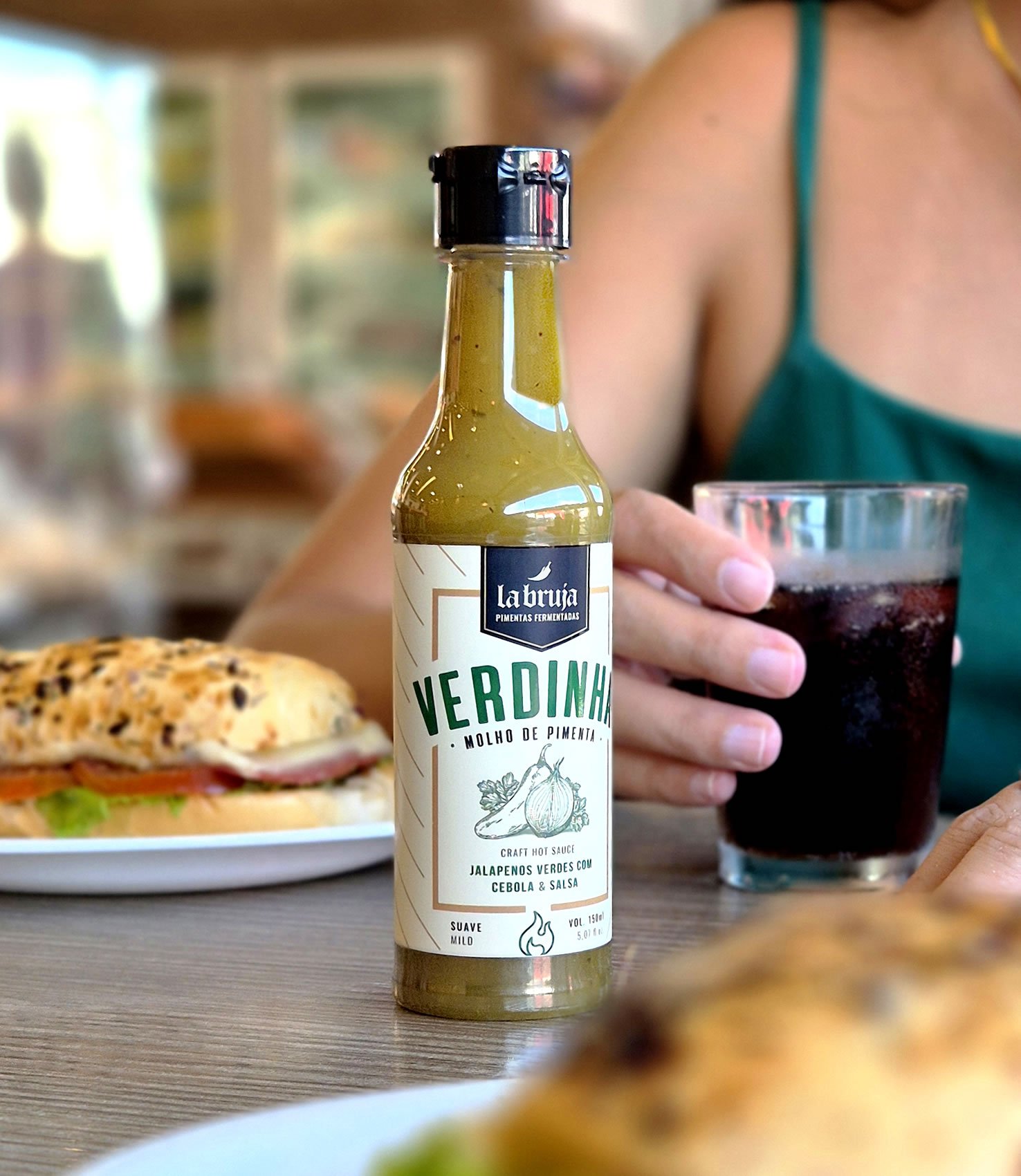 Molho de pimenta Verdinha LaBruja 150ml - Jalapenos Verdes com
